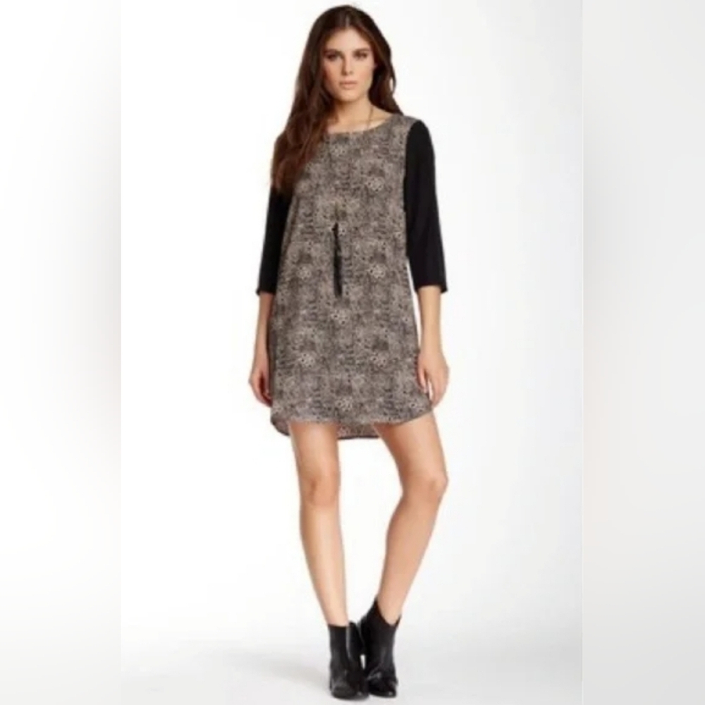 Jack By BB Dakota Animal Print Tunic Shift Dress Size Medium